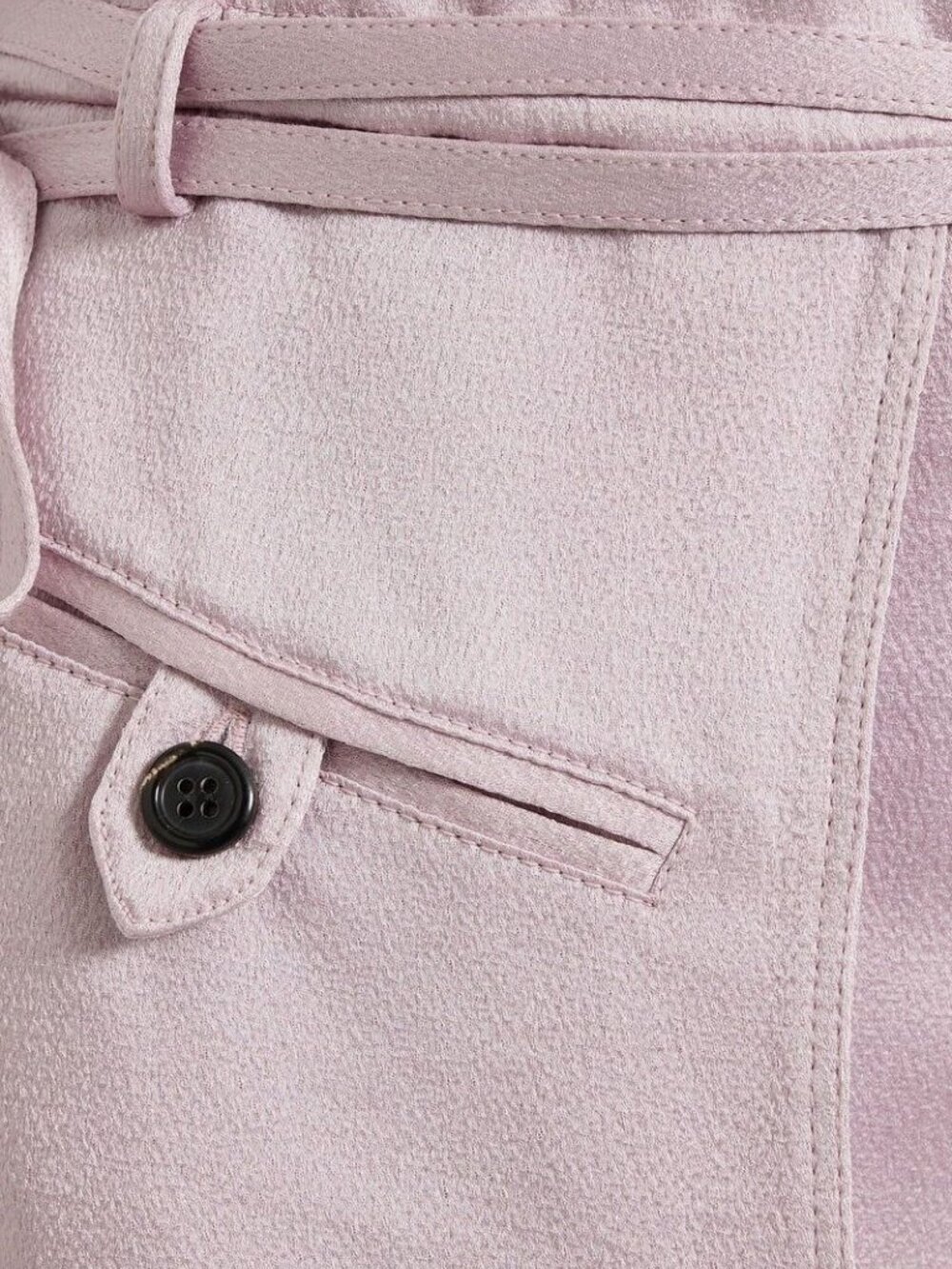 Valentino Silk Blend Belted Shorts – Lilac – Made in Italy – Size 38 - Picture 8 of 11